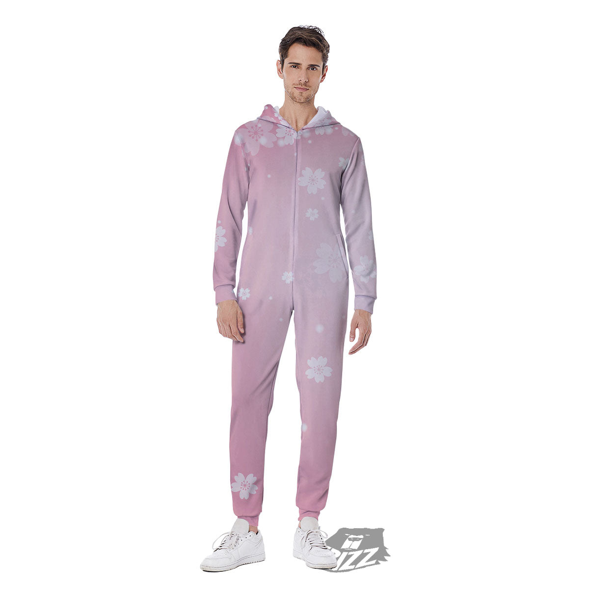 Sparkle Floral Print Men's Jumpsuit-grizzshop