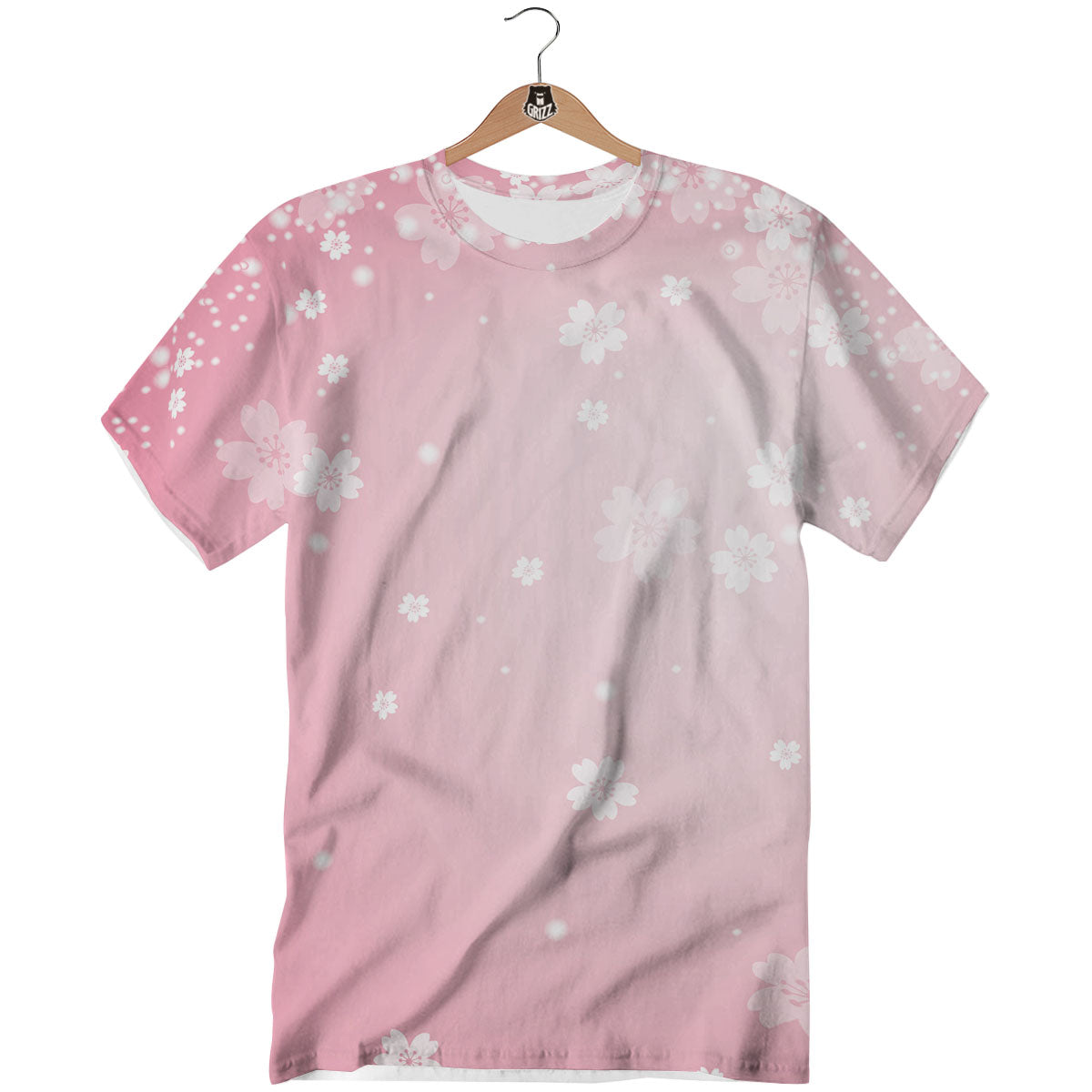 Sparkle Floral Print T-Shirt-grizzshop