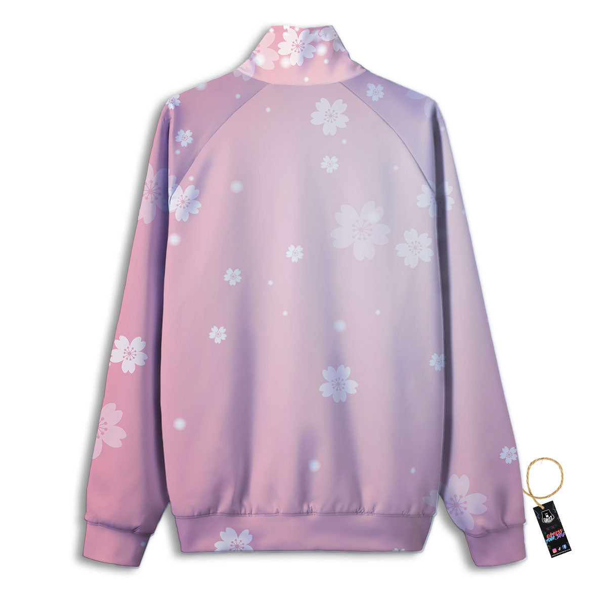 Sparkle Floral Print Track Jacket-grizzshop