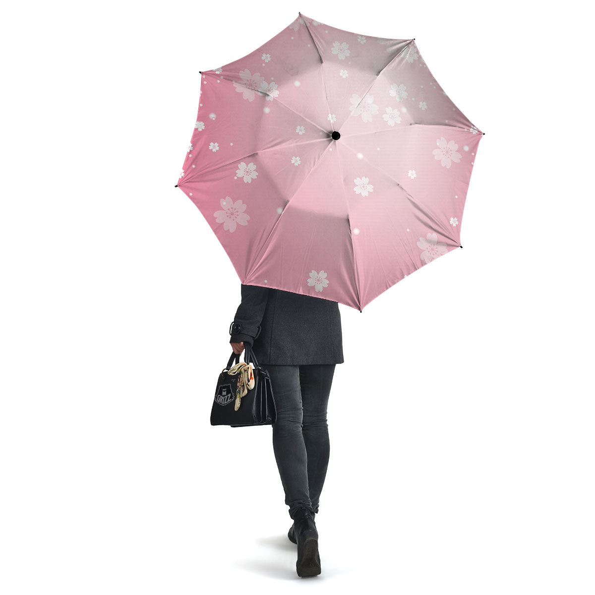 Sparkle Floral Print Umbrella-grizzshop