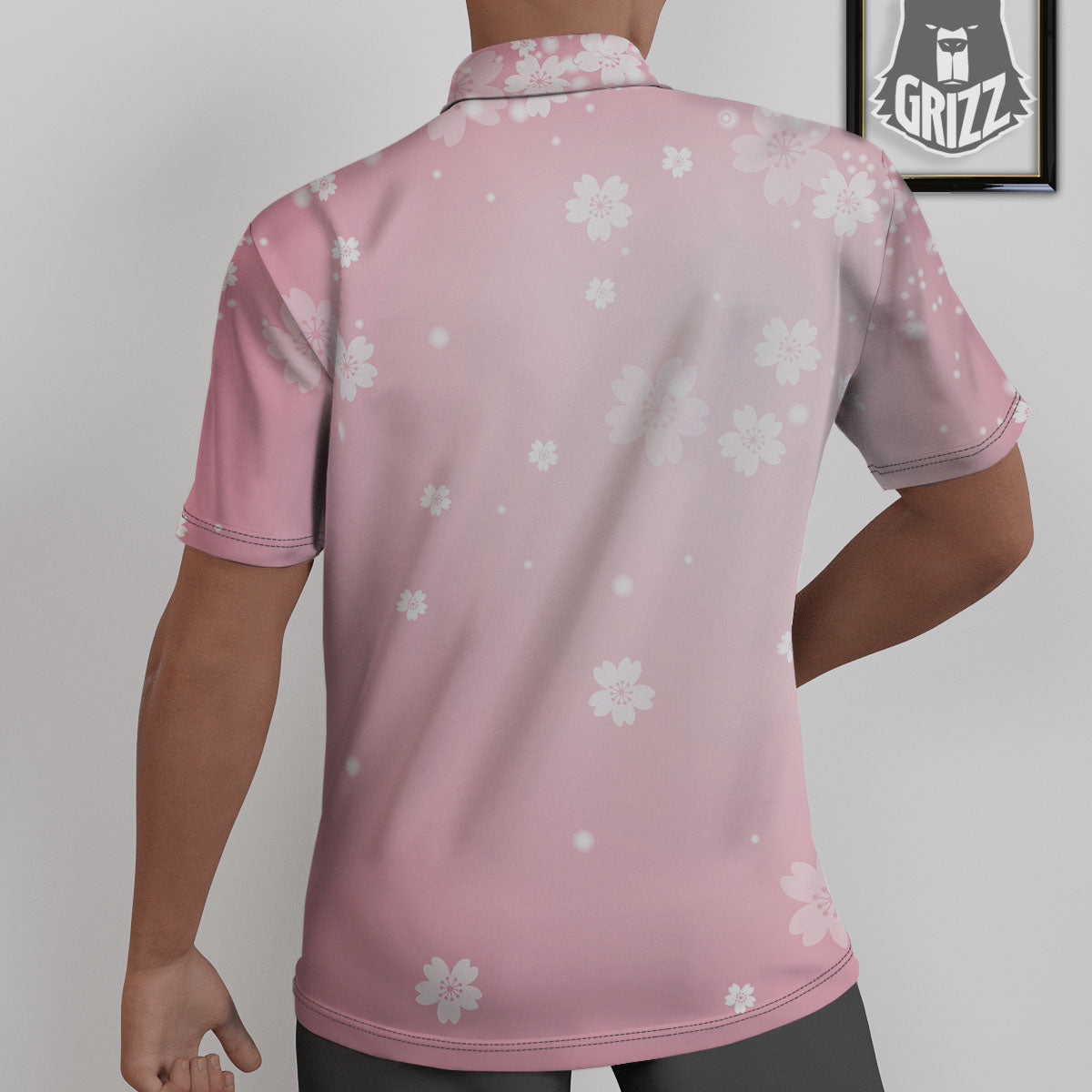 Sparkle Floral Print Untucked Shirts-grizzshop