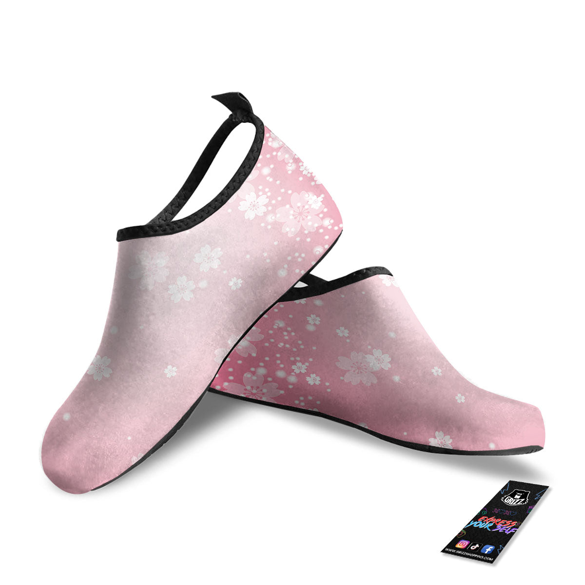 Sparkle Floral Print Water Shoes-grizzshop
