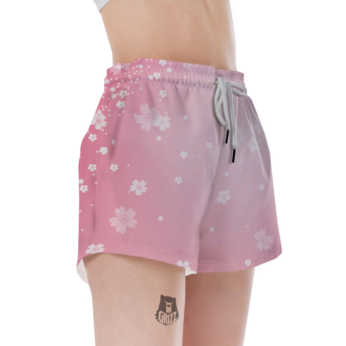 Sparkle Floral Print Women's Shorts-grizzshop