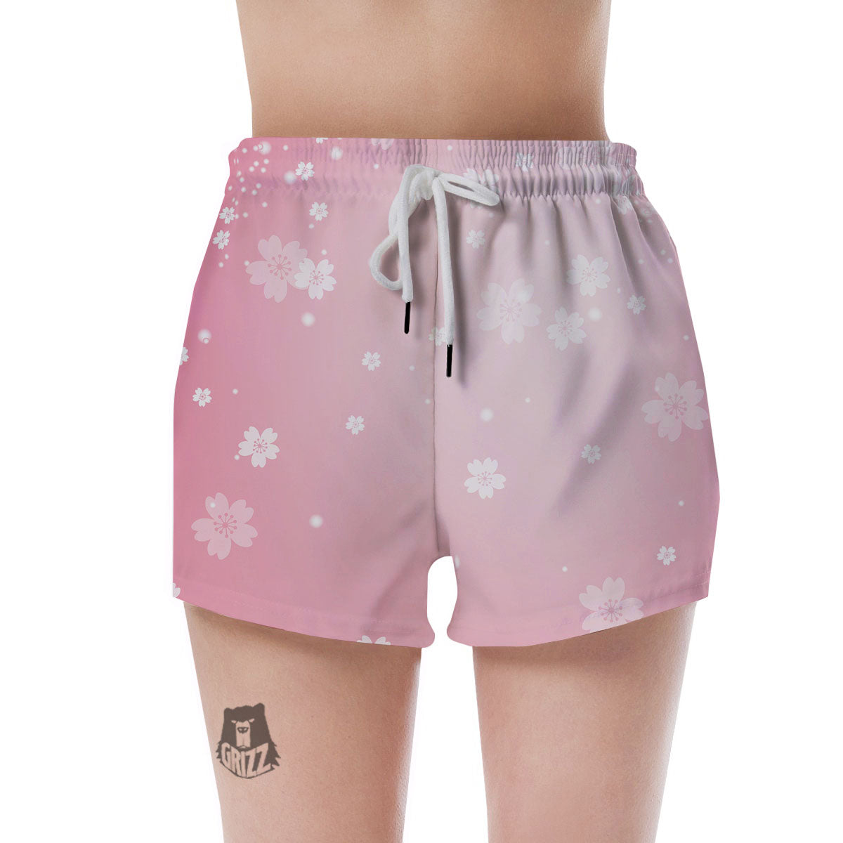 Sparkle Floral Print Women's Shorts-grizzshop