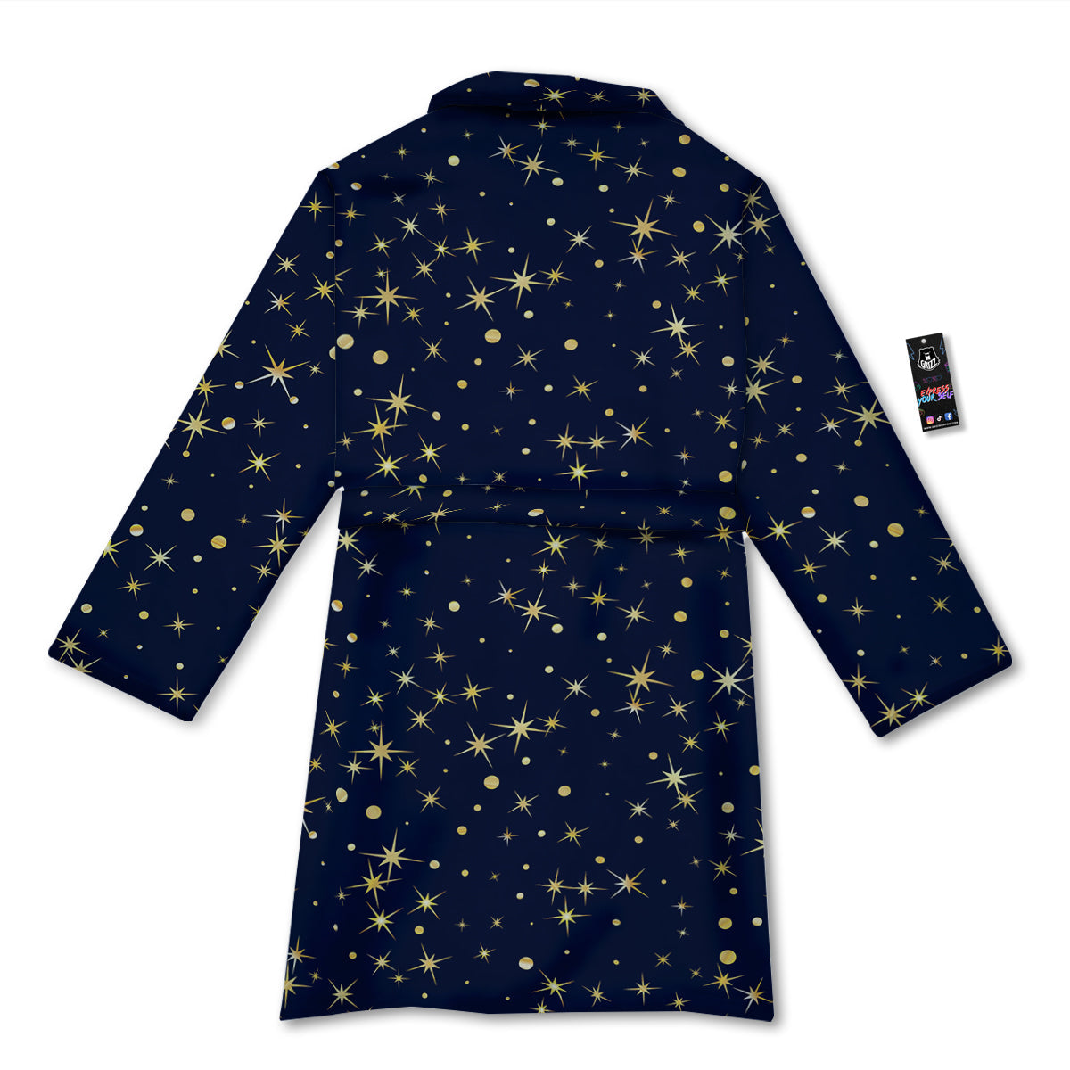 Sparkle Shiny Print Pattern Bathrobe-grizzshop