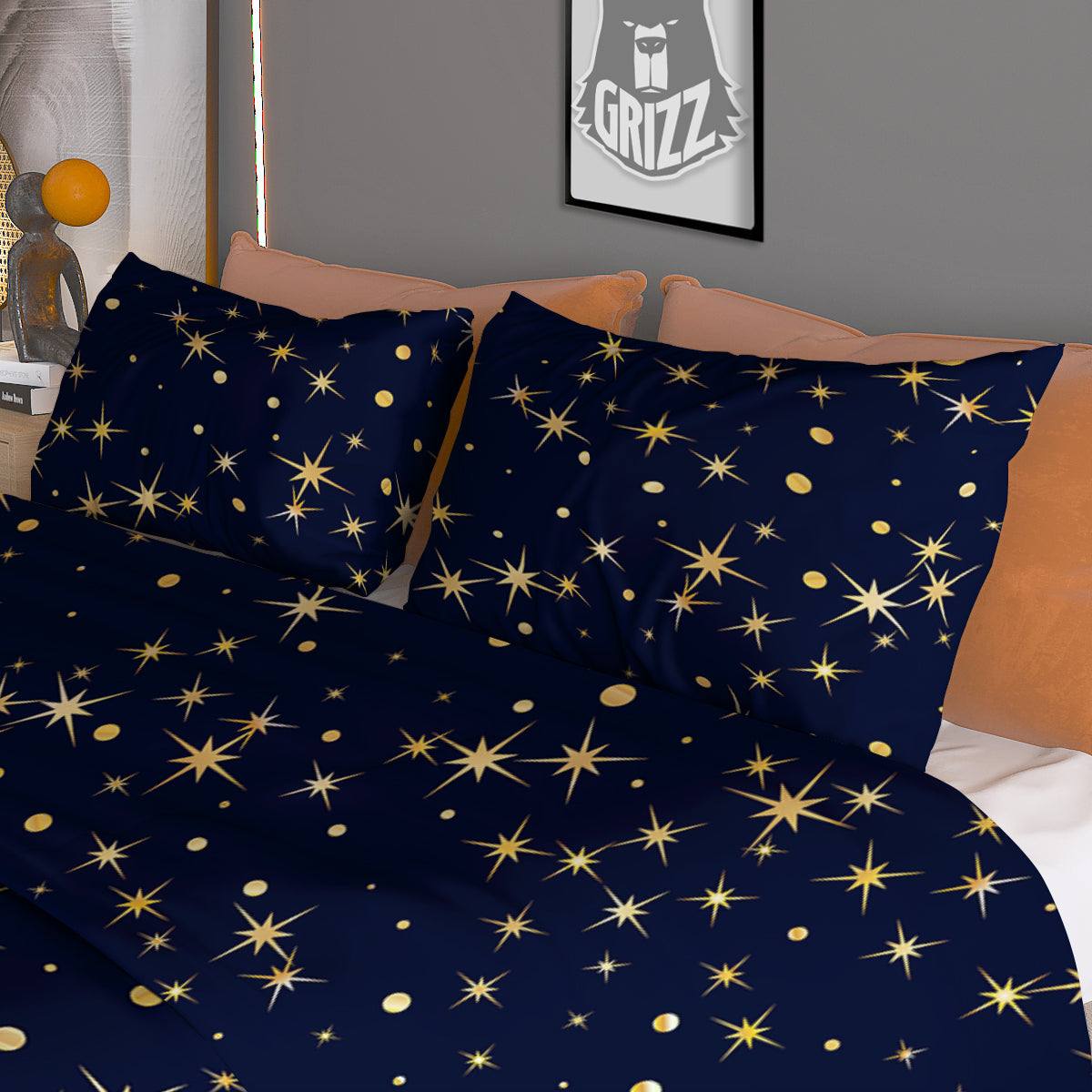 Sparkle Shiny Print Pattern Duvet Cover Bedding Set