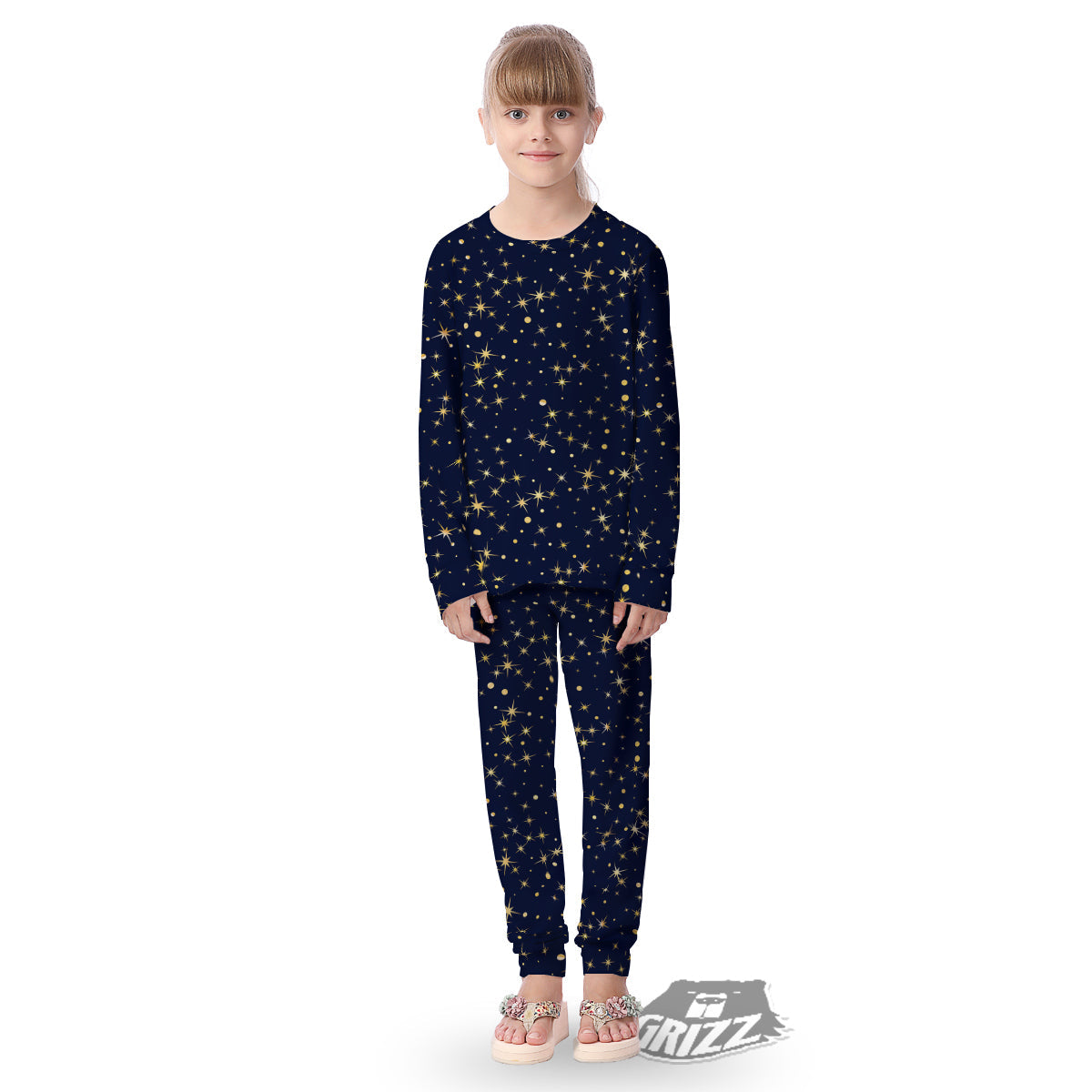 Sparkle Shiny Print Pattern Kid's Pajamas-grizzshop