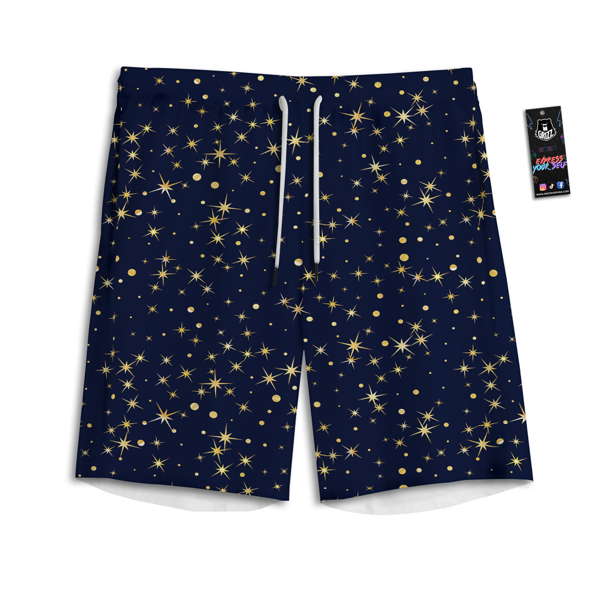 Sparkle Shiny Print Pattern Men's Athletic Shorts