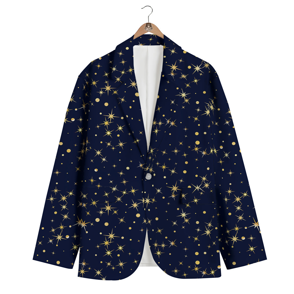 Sparkle Shiny Print Pattern Men's Blazer-grizzshop