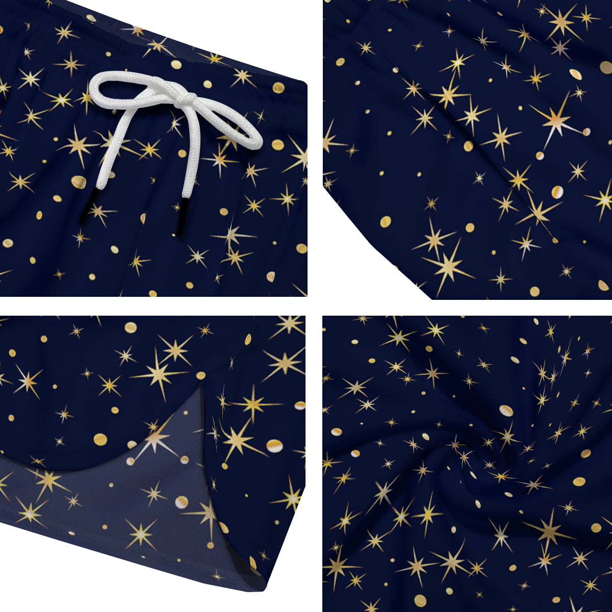Sparkle Shiny Print Pattern Men's Running Shorts-grizzshop