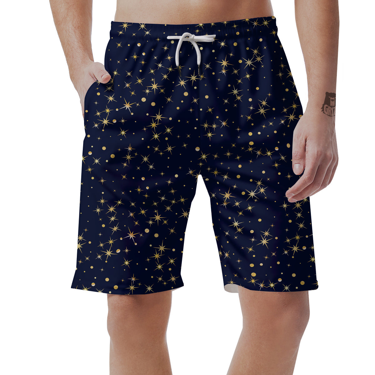 Sparkle Shiny Print Pattern Men's Shorts-grizzshop