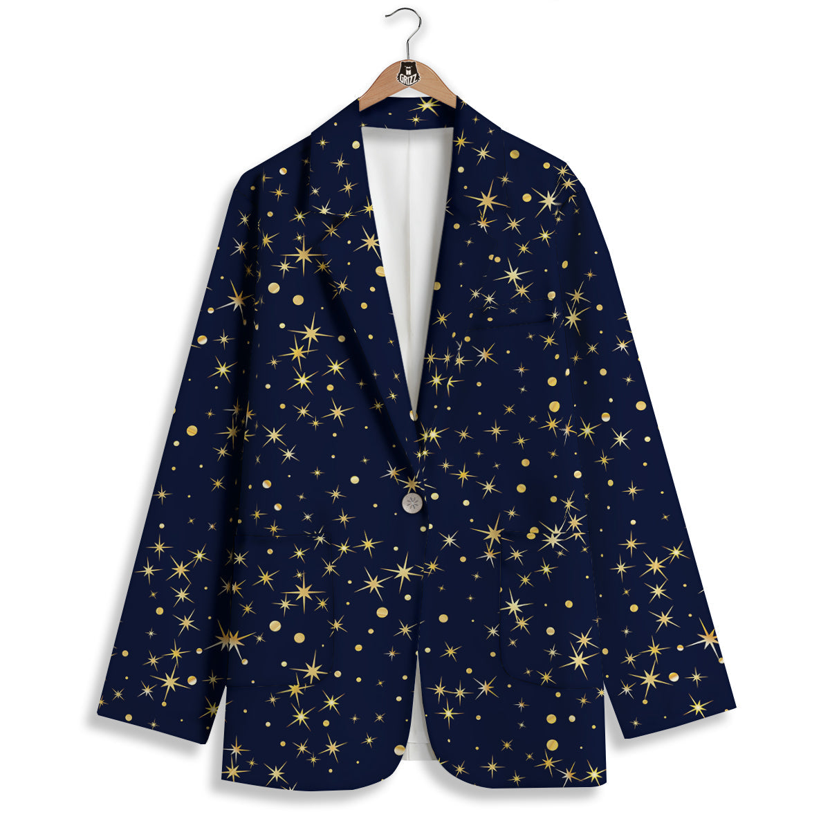 Sparkle Shiny Print Pattern Women's Blazer-grizzshop