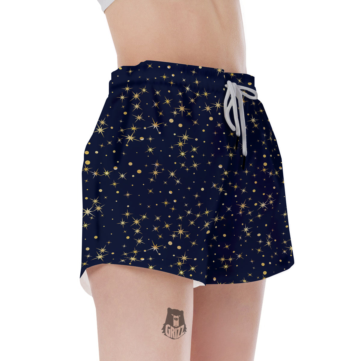 Sparkle Shiny Print Pattern Women's Shorts-grizzshop