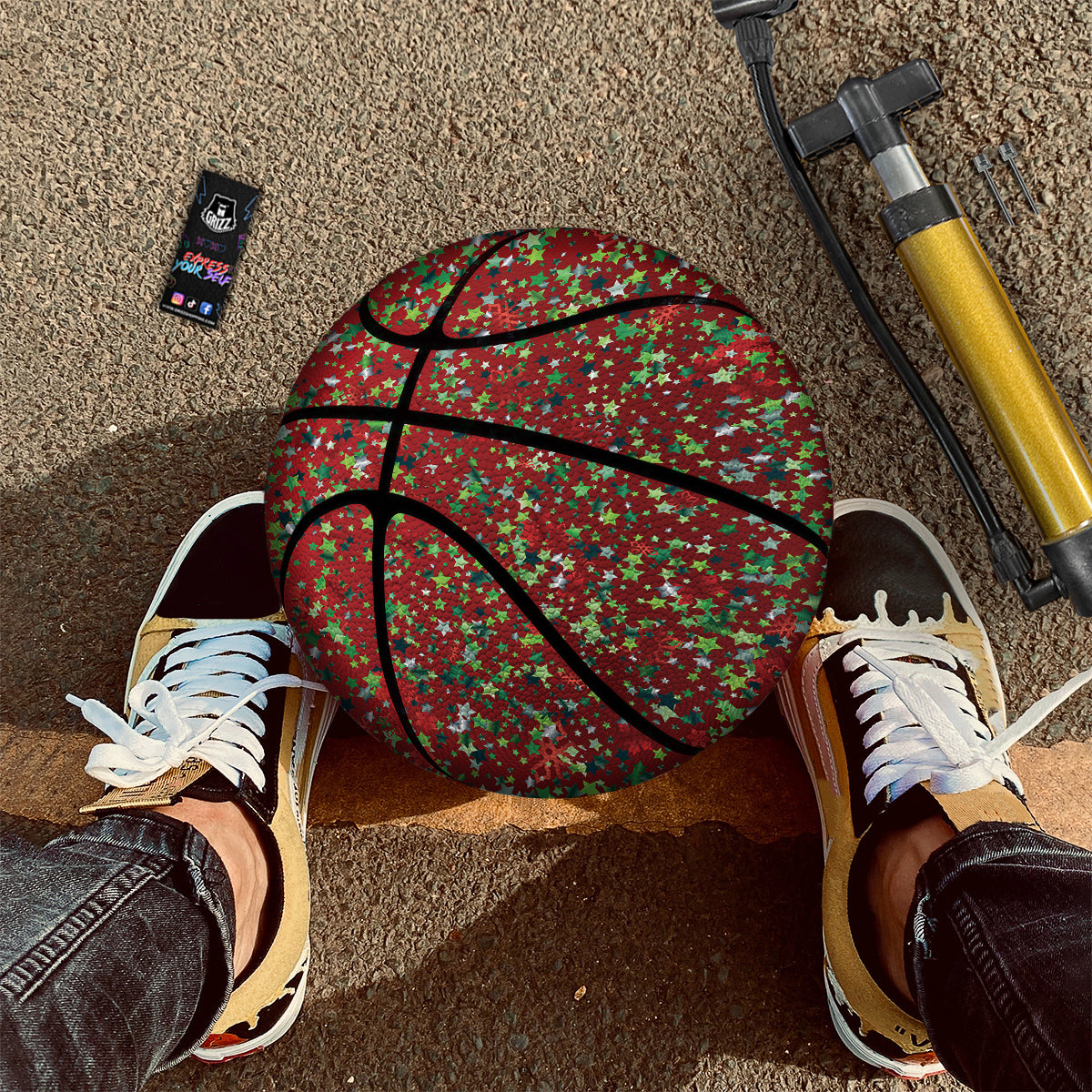 Sparkle Christmas Print Basketball