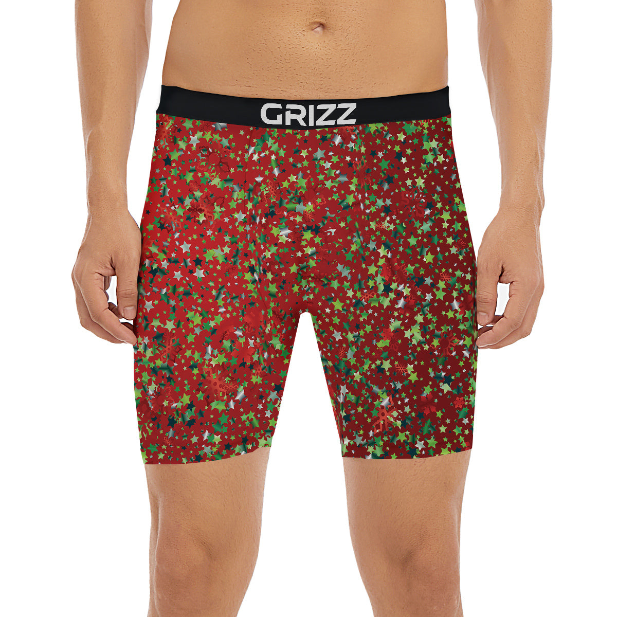 Sparkle Christmas Print Boxer Briefs