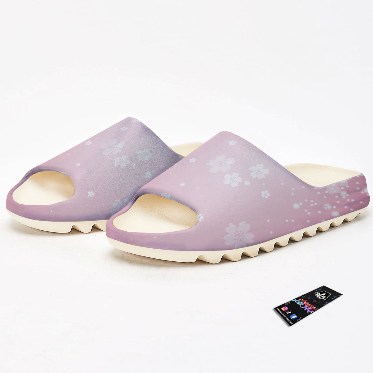 Sparkle Floral Print Sandals-grizzshop