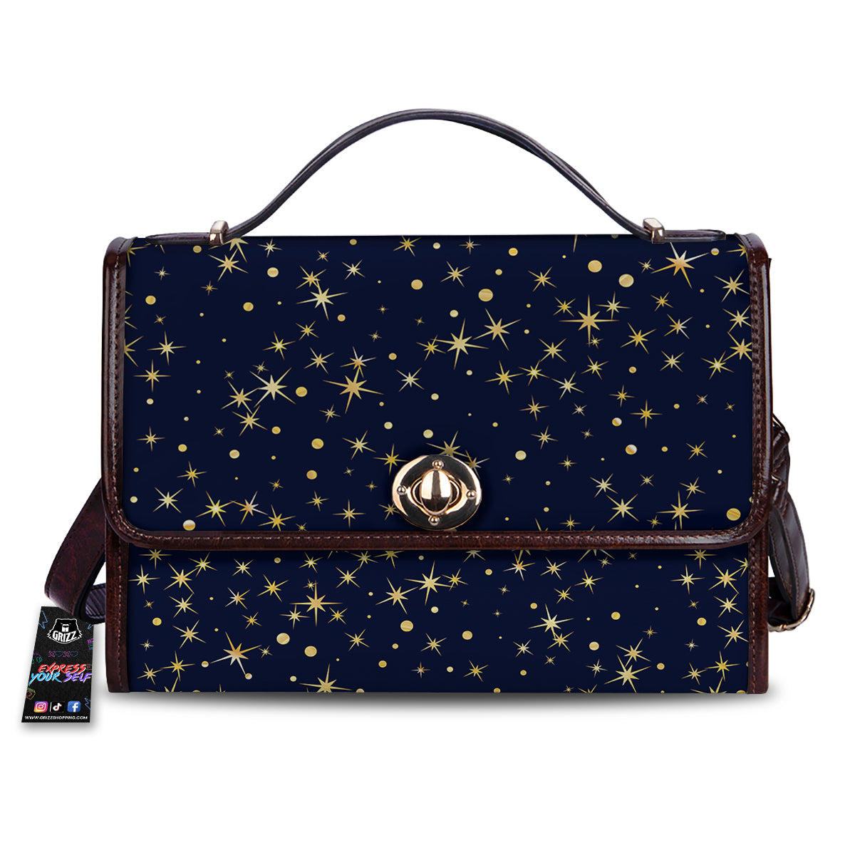 Sparkle Shiny Print Pattern Women's Satchel Bag