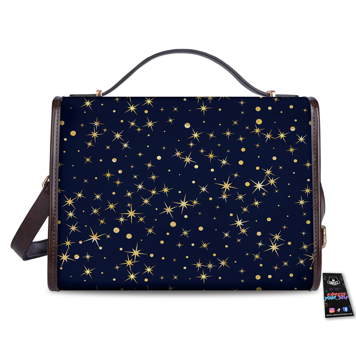 Sparkle Shiny Print Pattern Women's Satchel Bag