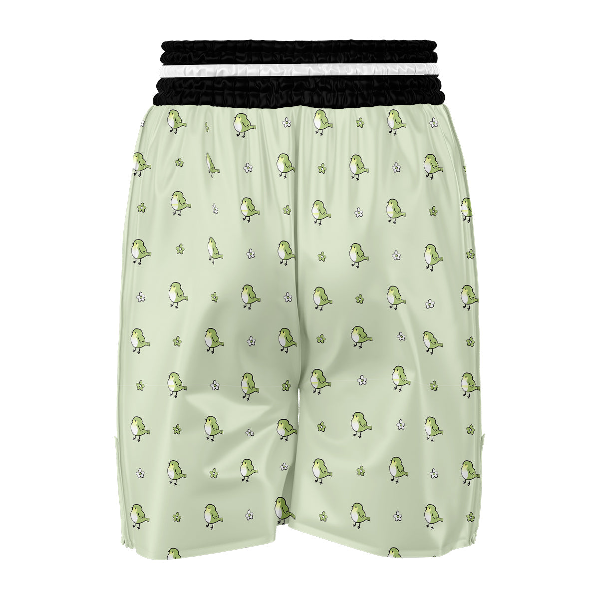 Sparrow And Green Print Pattern Boxing Shorts-grizzshop