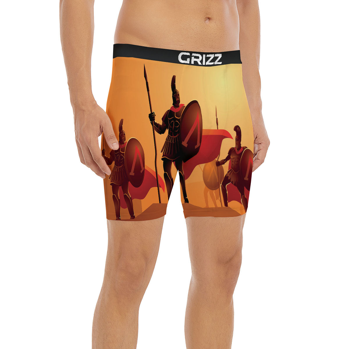 Spartan Ancient Print Boxer Briefs-grizzshop