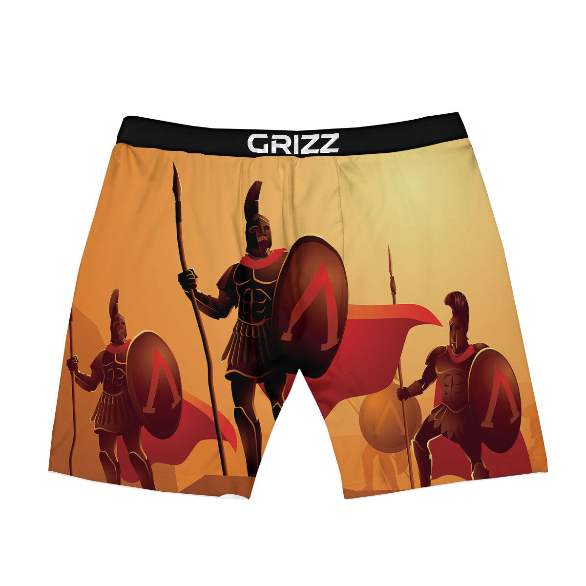 Spartan Ancient Print Boxer Briefs-grizzshop