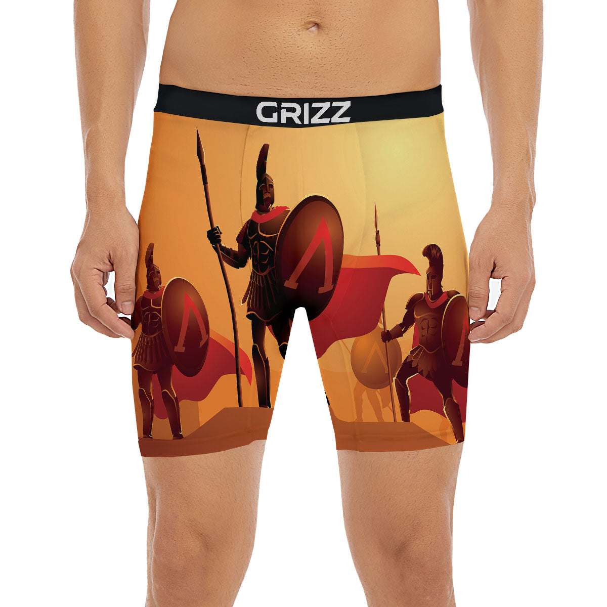 Spartan Ancient Print Boxer Briefs-grizzshop