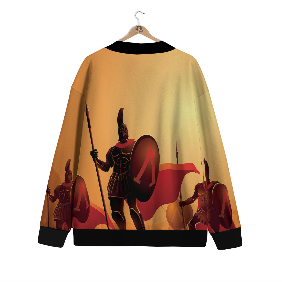 Spartan Ancient Print Cardigan-grizzshop