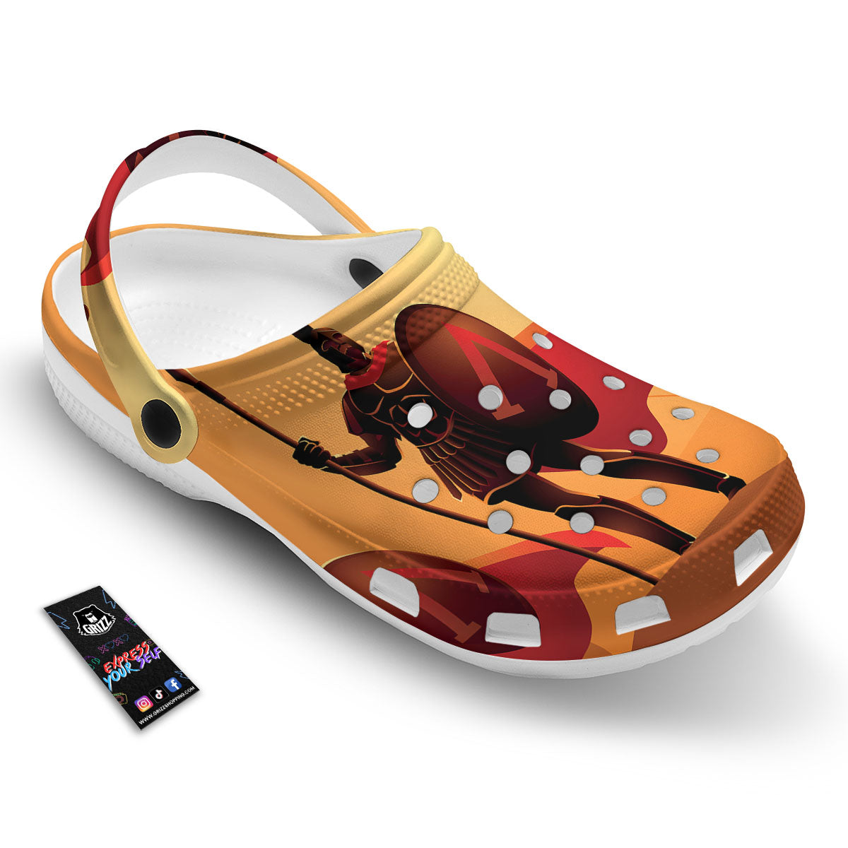Spartan Ancient Print Clog-grizzshop