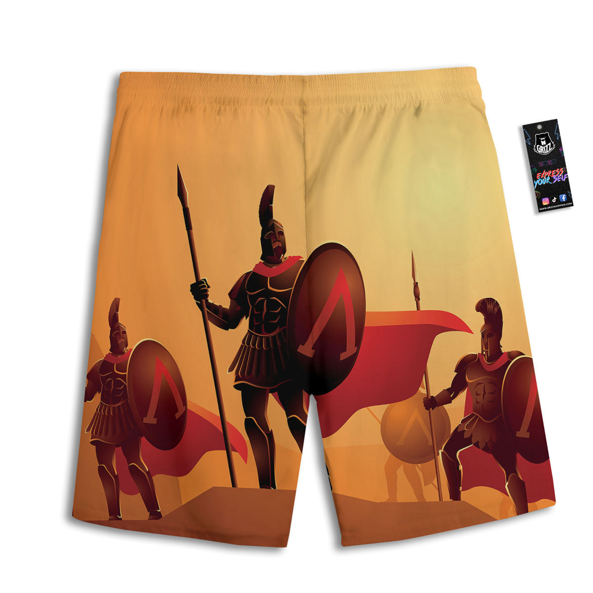 Spartan Ancient Print Men's Athletic Shorts