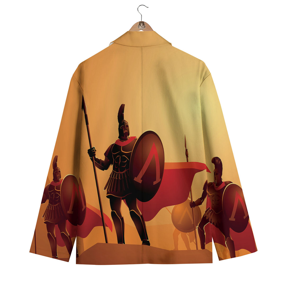 Spartan Ancient Print Men's Blazer-grizzshop