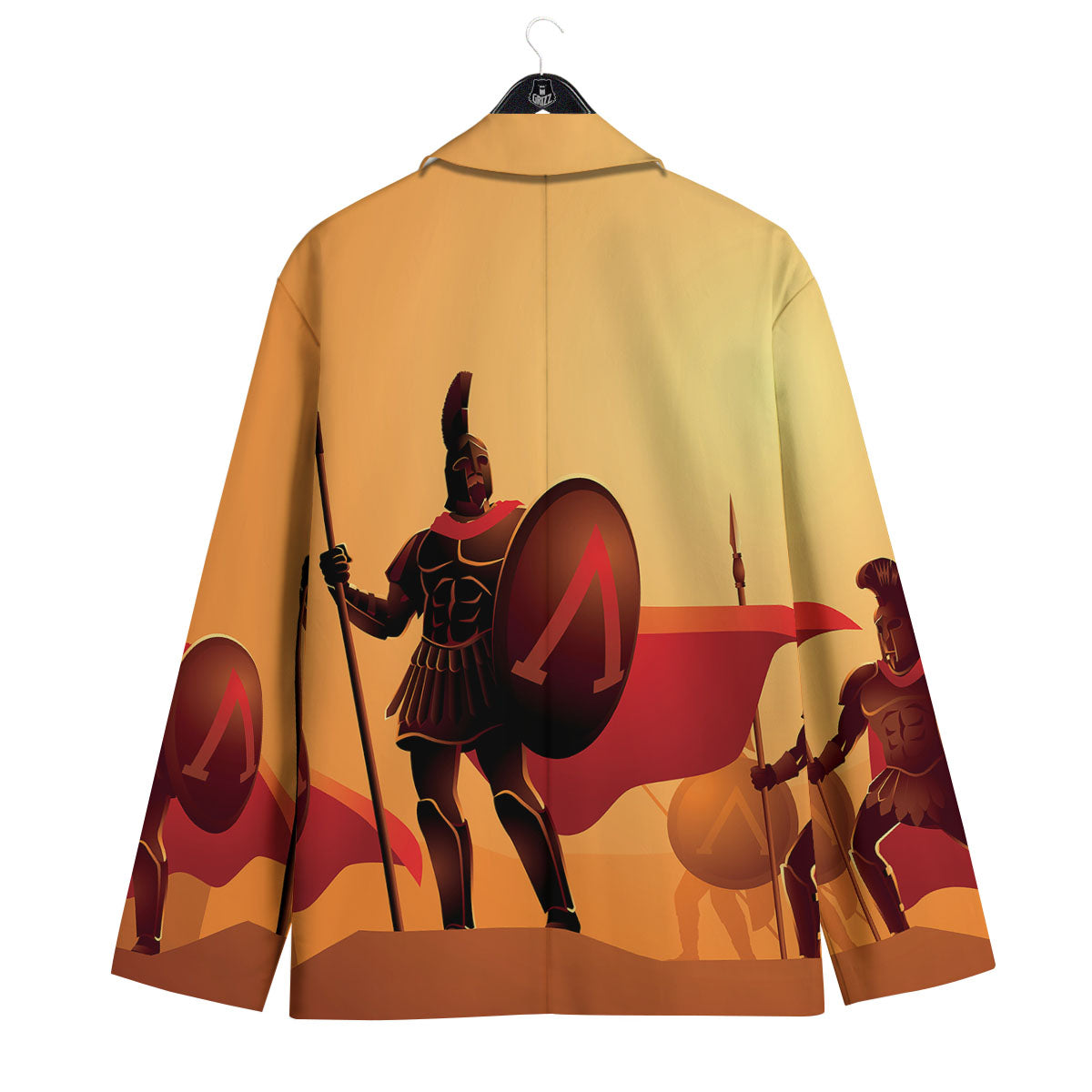 Spartan Ancient Print Men's Sport Coat-grizzshop