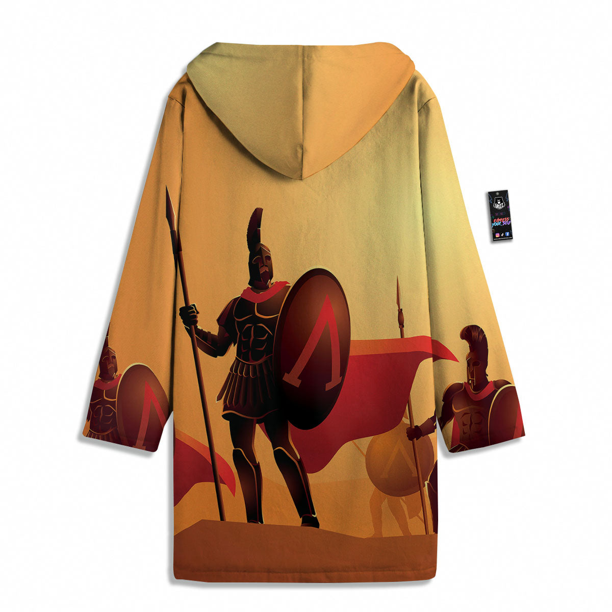 Spartan Ancient Print Men's Windbreaker Jacket-grizzshop