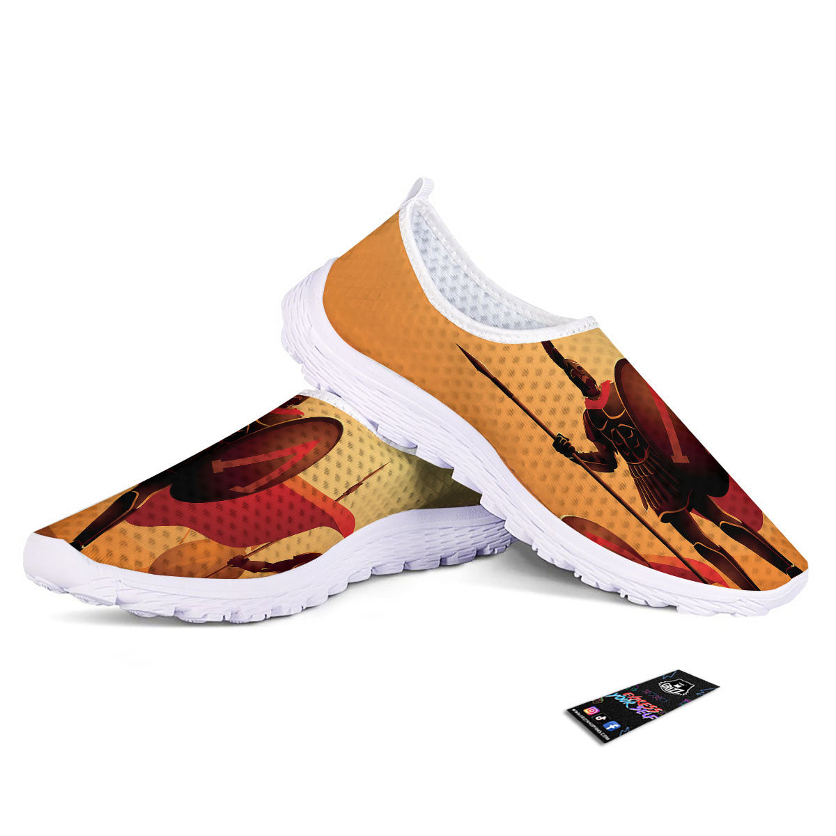 Spartan Ancient Print Nurse Shoes-grizzshop