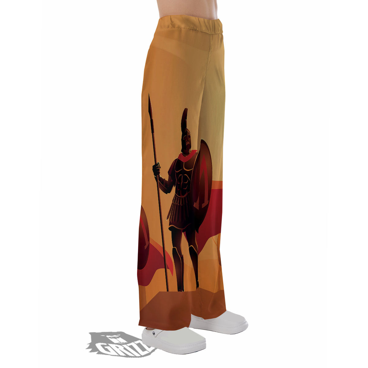 Spartan Ancient Print Pajama Pants-grizzshop