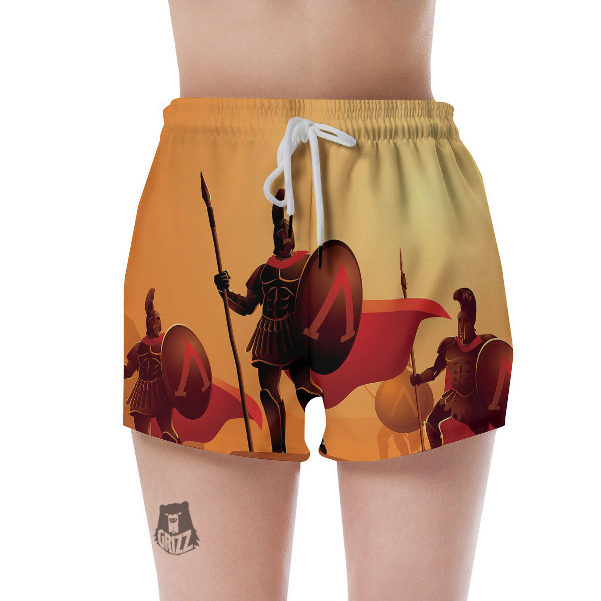 Spartan Ancient Print Women's Shorts-grizzshop