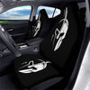 Spartan Helmet White And Black Print Car Seat Covers-grizzshop