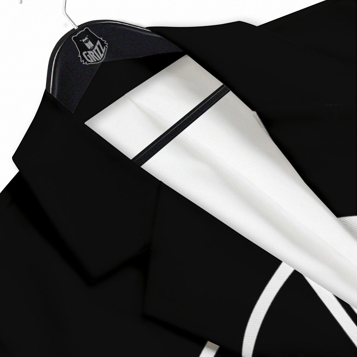 Spartan Helmet White And Black Print Men's Sport Coat-grizzshop