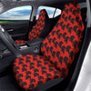 Spartan Red And Black Print Pattern Car Seat Covers-grizzshop