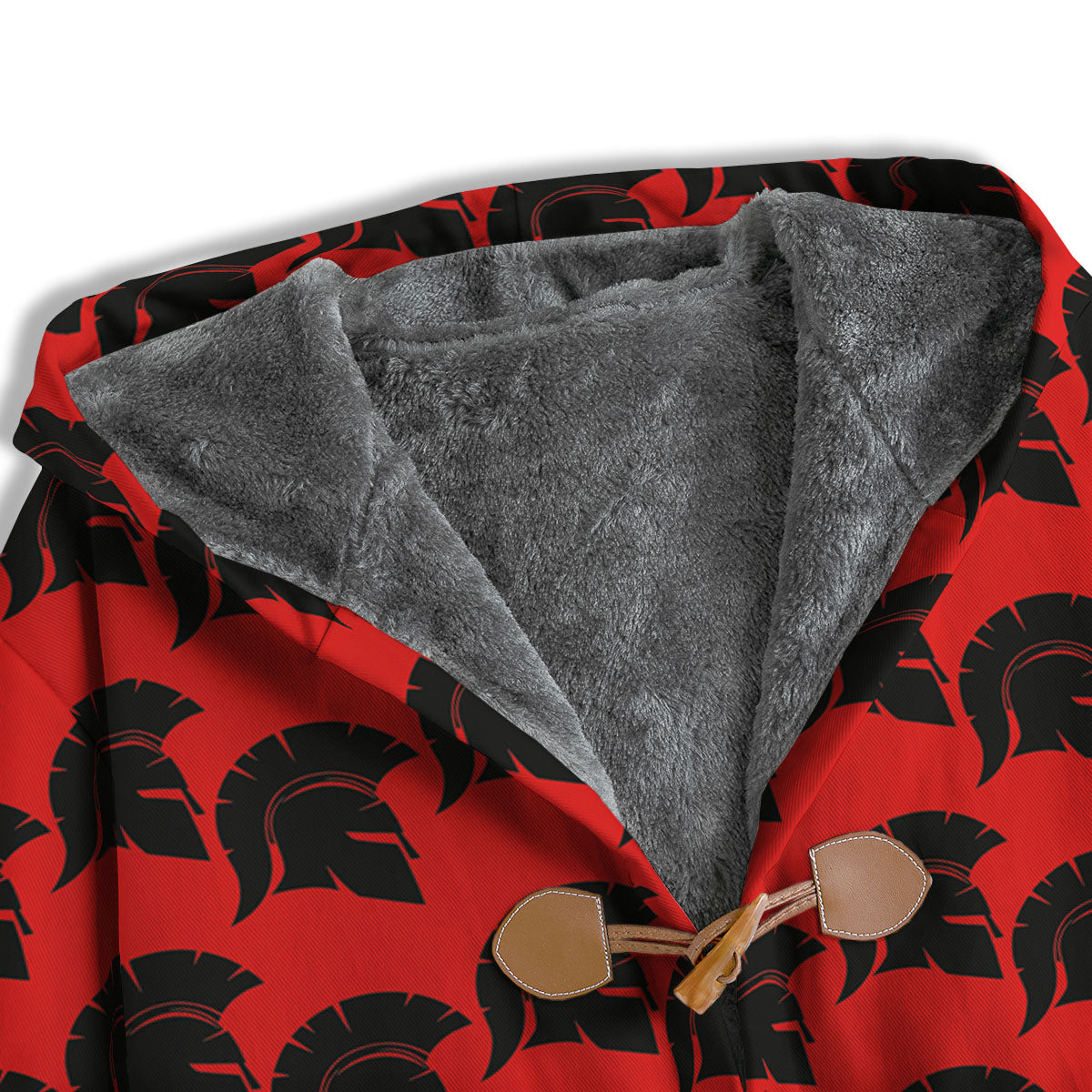 Spartan Red And Black Print Pattern Men's Windbreaker Jacket-grizzshop