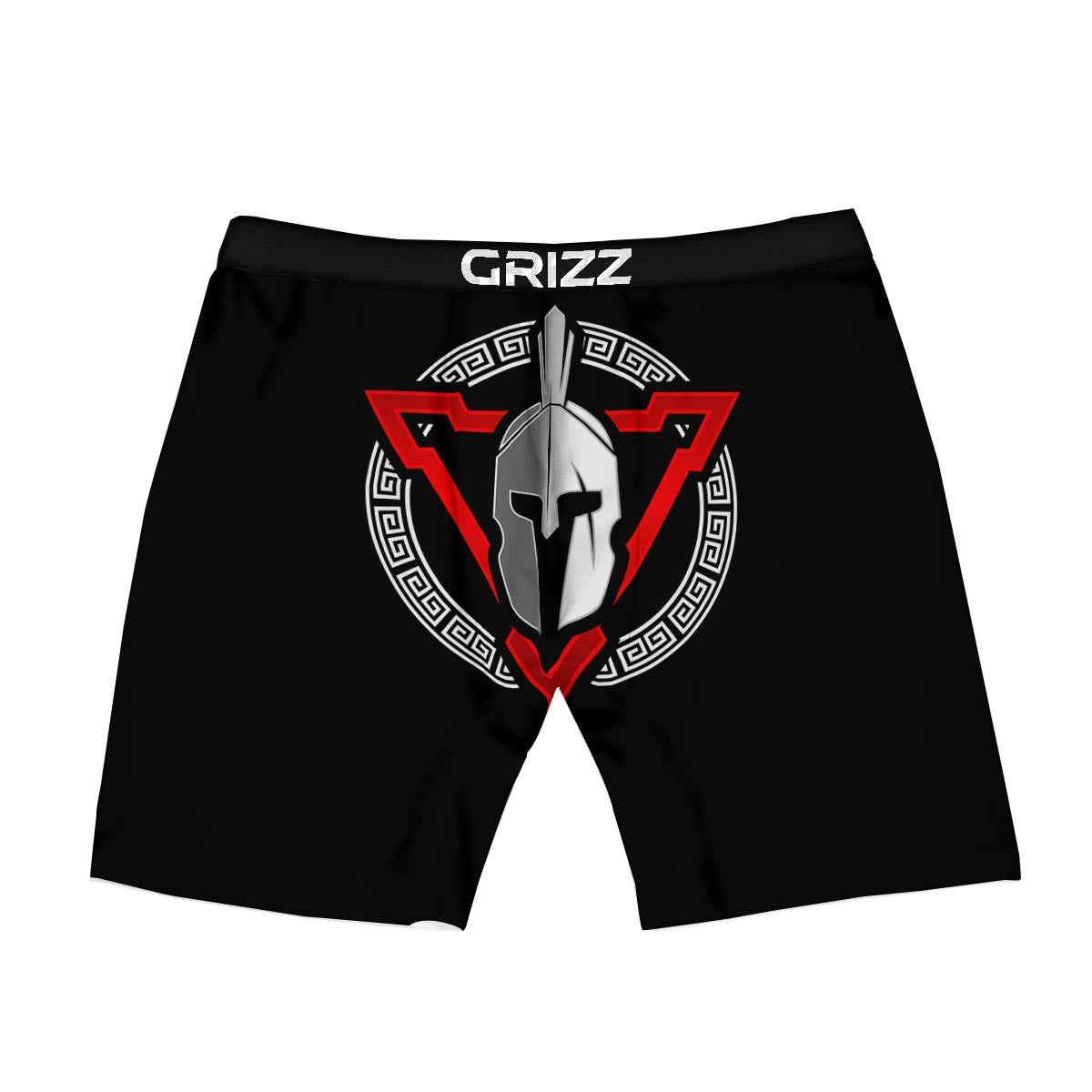 Spartan Red And White Print Boxer Briefs-grizzshop