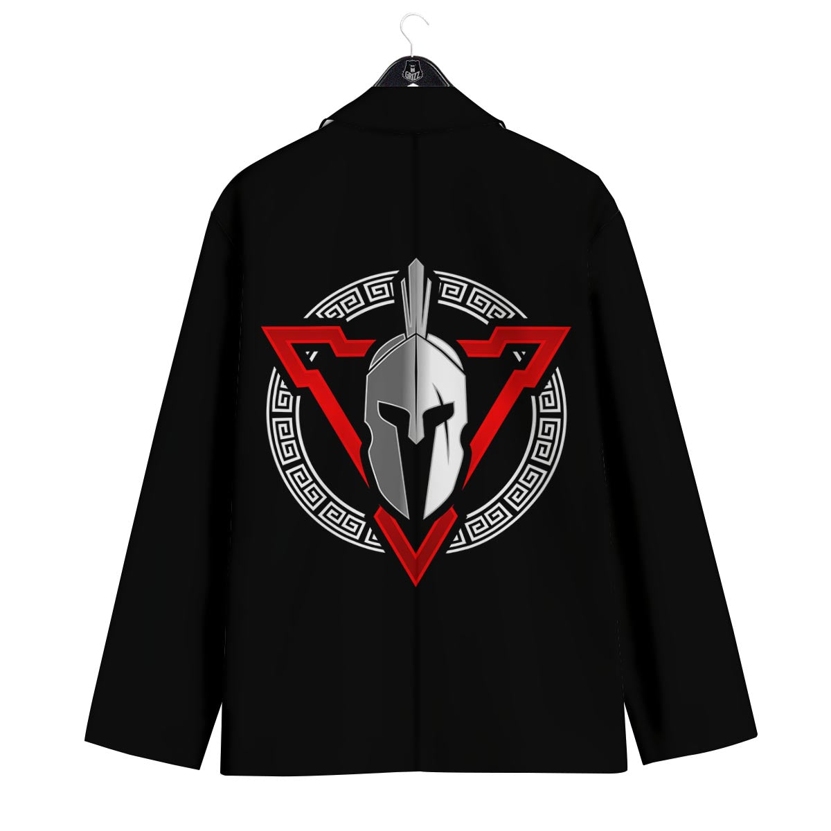 Spartan Red And White Print Men's Sport Coat-grizzshop