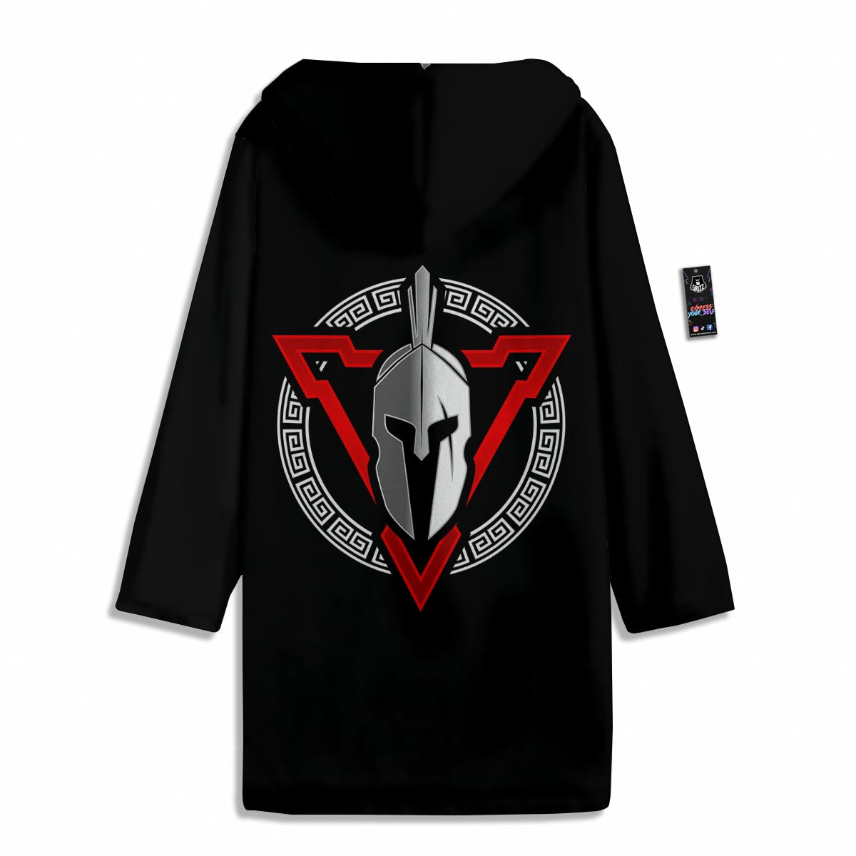 Spartan Red And White Print Men's Windbreaker Jacket-grizzshop
