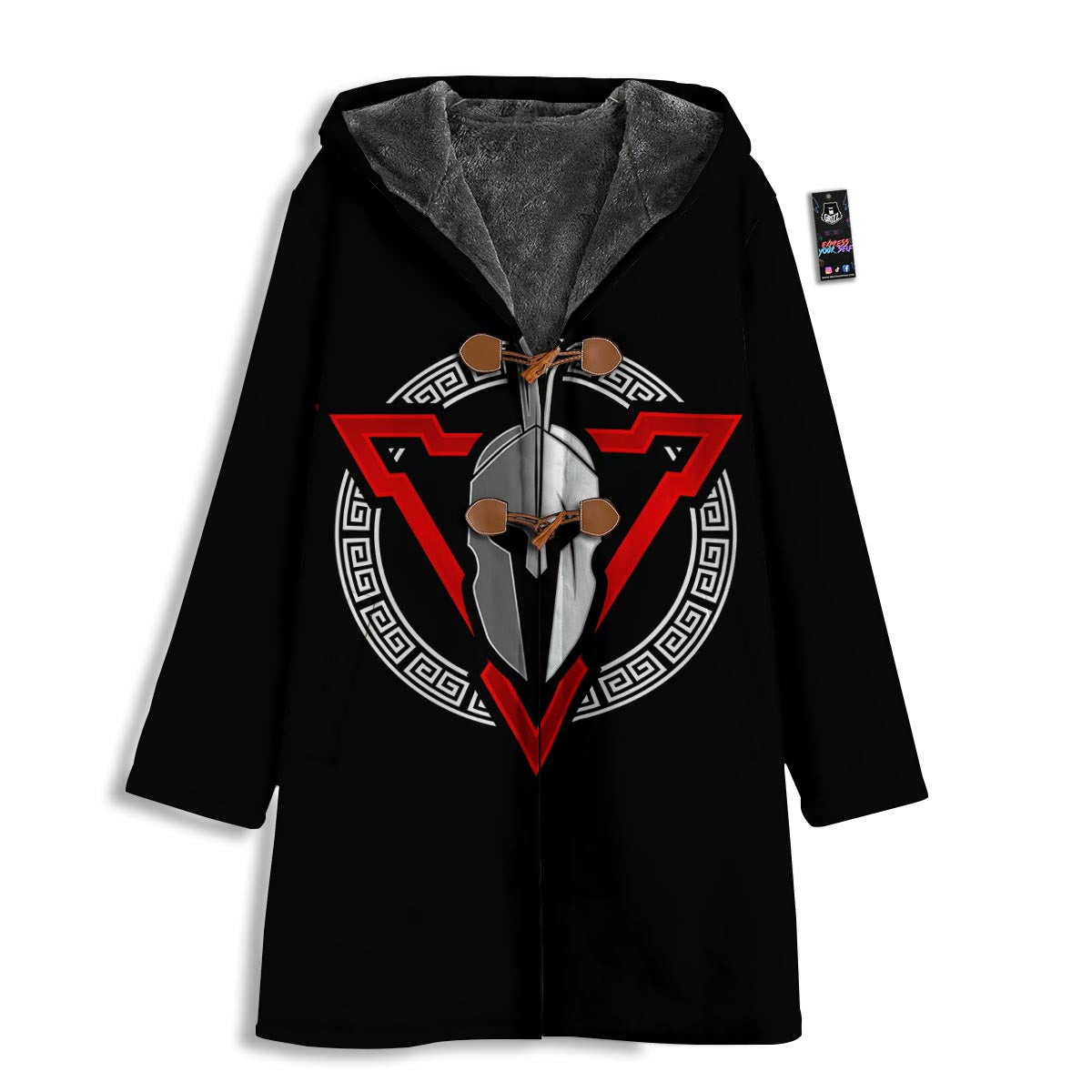 Spartan Red And White Print Men's Windbreaker Jacket-grizzshop