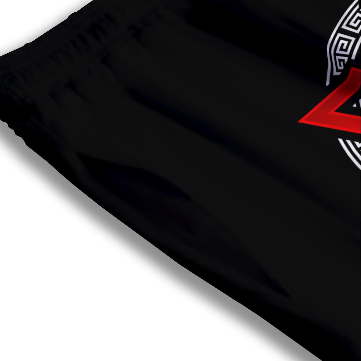 Spartan Red And White Print Mesh Shorts