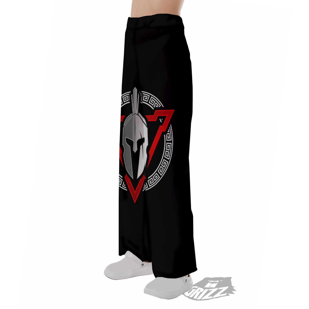 Spartan Red And White Print Pajama Pants-grizzshop