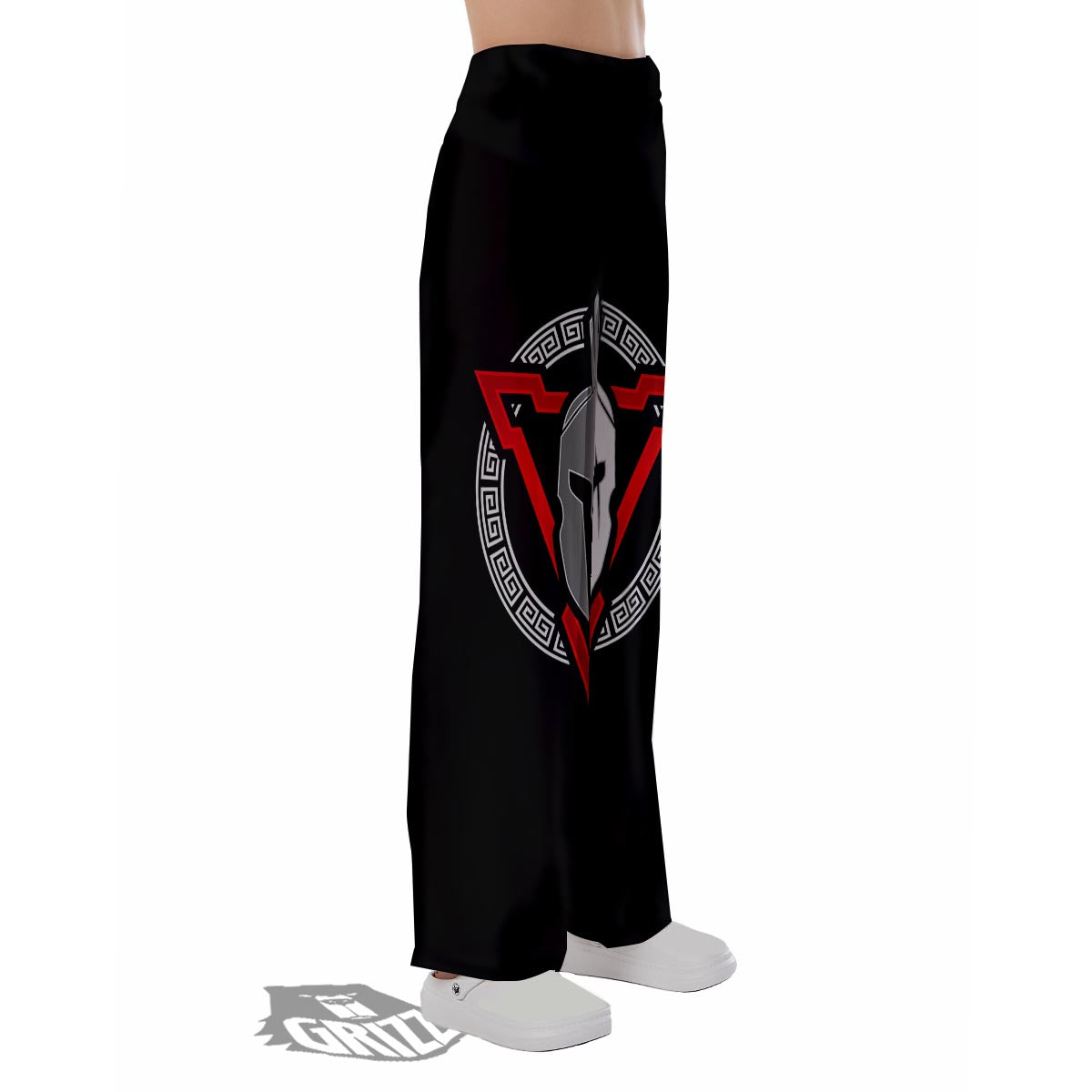 Spartan Red And White Print Pajama Pants-grizzshop