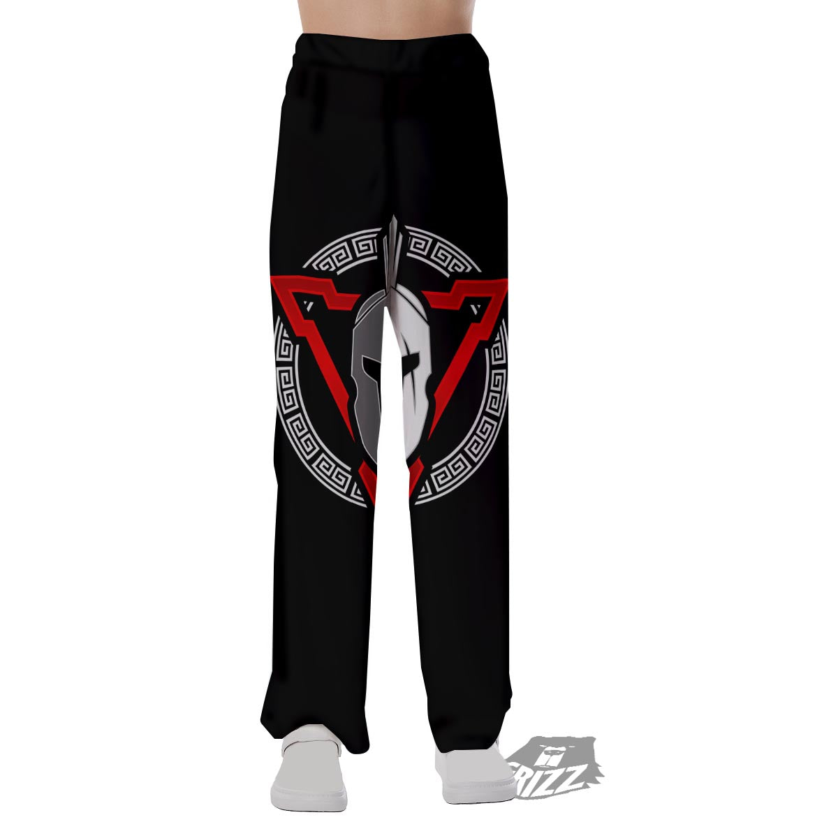 Spartan Red And White Print Pajama Pants-grizzshop