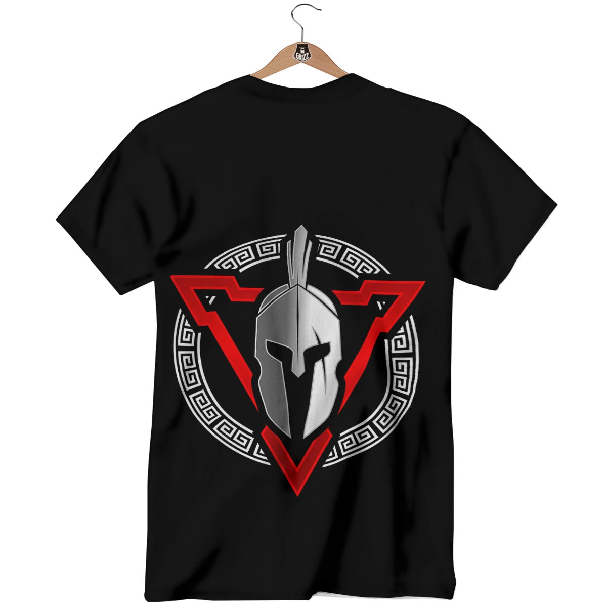 Spartan Red And White Print T-Shirt-grizzshop