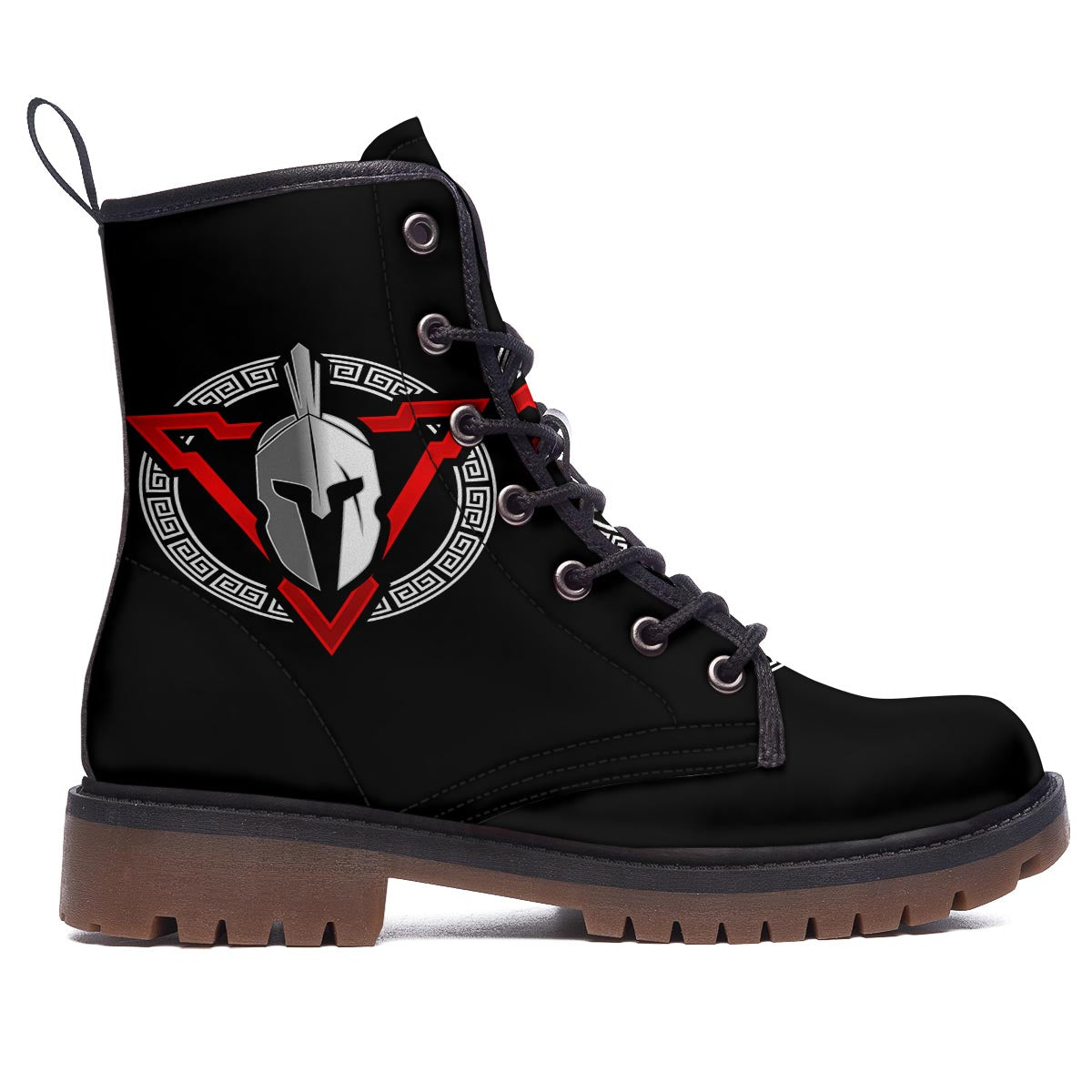 Spartan Red And White Print Work Boots-grizzshop
