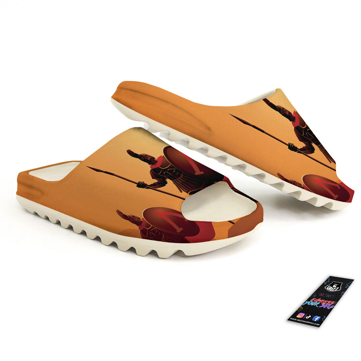 Spartan Ancient Print Sandals-grizzshop